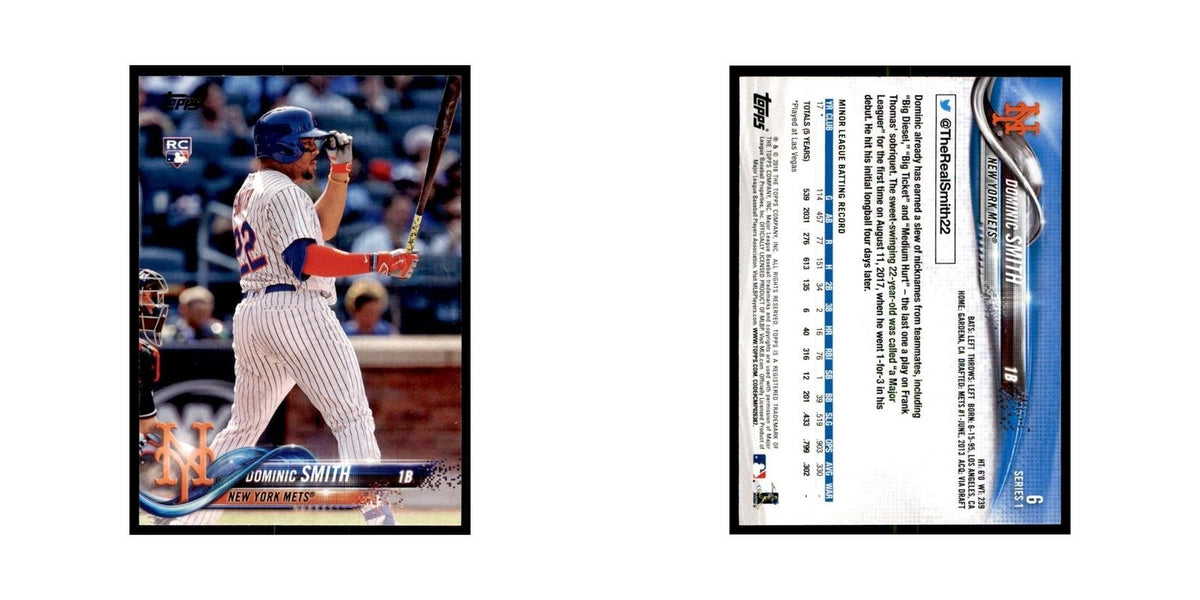 New York Mets Rookie 2018 Topps #6 New York Mets Baseball Card NM