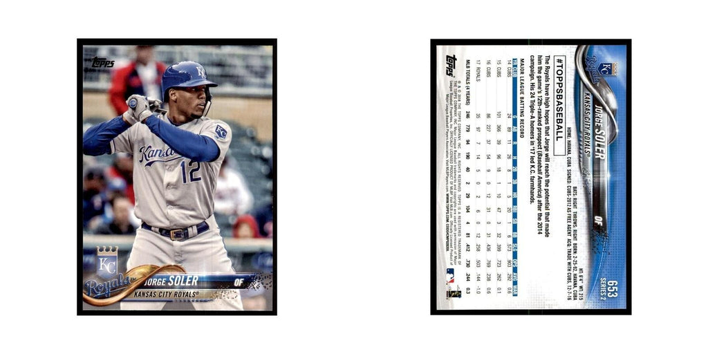 Jorge Soler 2018 Topps #653 Kansas City Royals Baseball Card NM