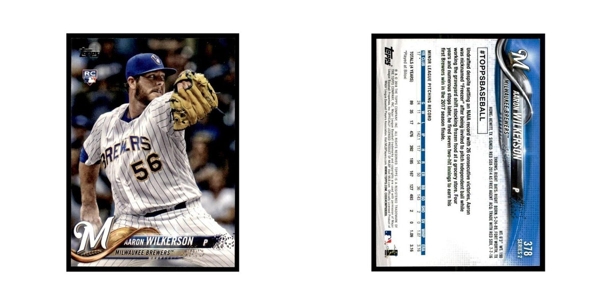 Aaron Wilkerson Rookie 2018 Topps #378 Milwaukee Brewers Baseball Card NM