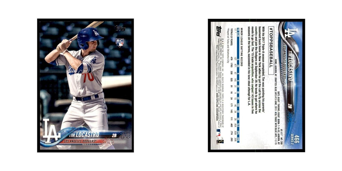 Tim Locastro Rookie 2018 Topps #466 Los Angeles Dodgers Baseball Card NM