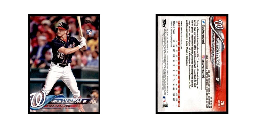 Andrew Stevenson Rookie 2018 Topps #261 Washington Nationals Baseball Card NM