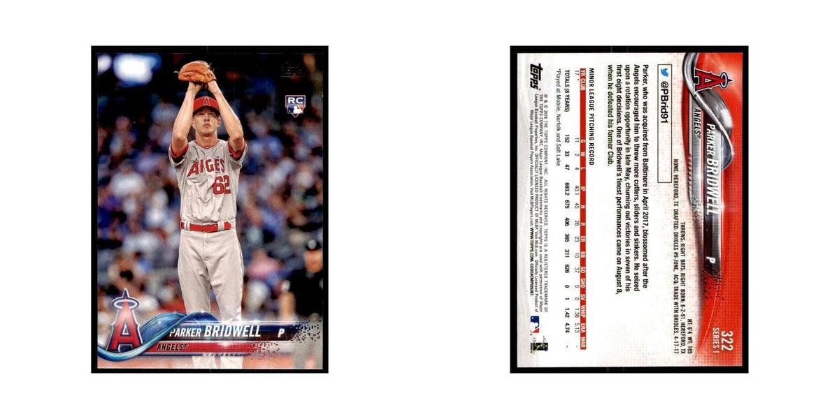 Parker Bridwell Rookie 2018 Topps #322 Los Angeles Angels Baseball Card NM