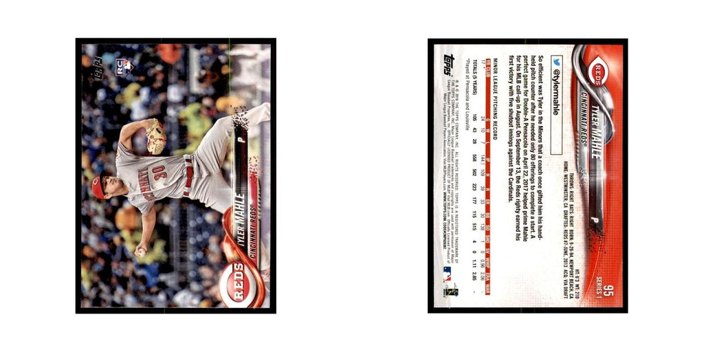 Tyler Mahle Rookie 2018 Topps #95 Cincinnati Reds Baseball Card NM