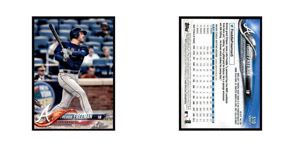 Freddie Freeman 2018 Topps #510 Atlanta Braves Baseball Card NM