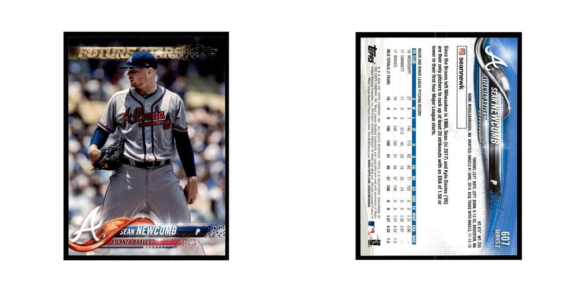 Sean Newcomb 2018 Topps #607 Atlanta Braves Baseball Card NM