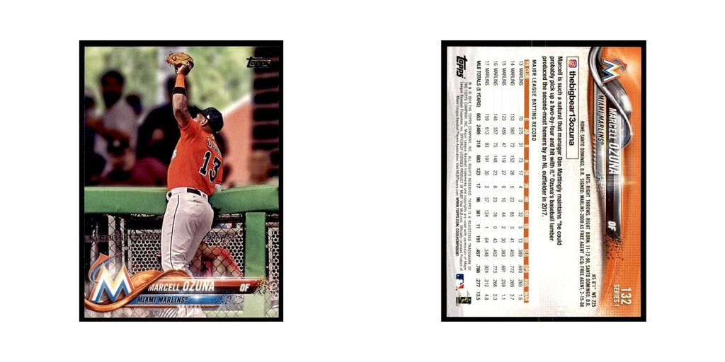 Marcell Ozuna 2018 Topps #132 Miami Marlins Baseball Card NM