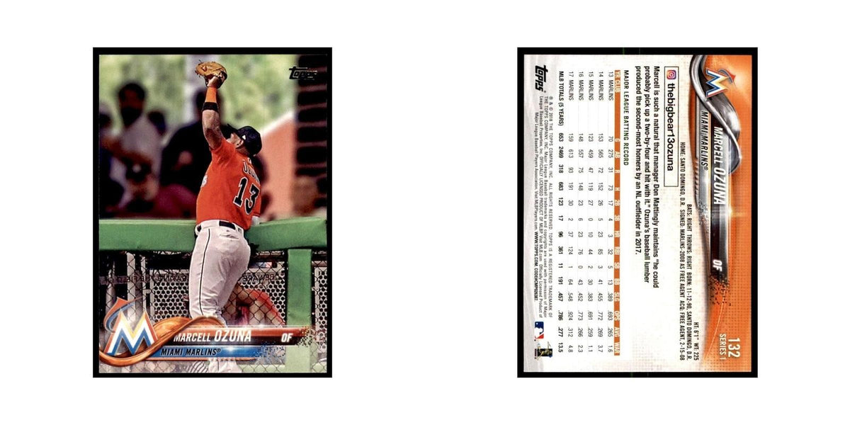 Marcell Ozuna 2018 Topps #132 Miami Marlins Baseball Card NM