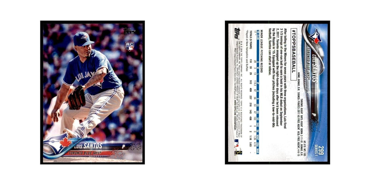 Luis Santos Rookie 2018 Topps #299 Toronto Blue Jays Baseball Card NM