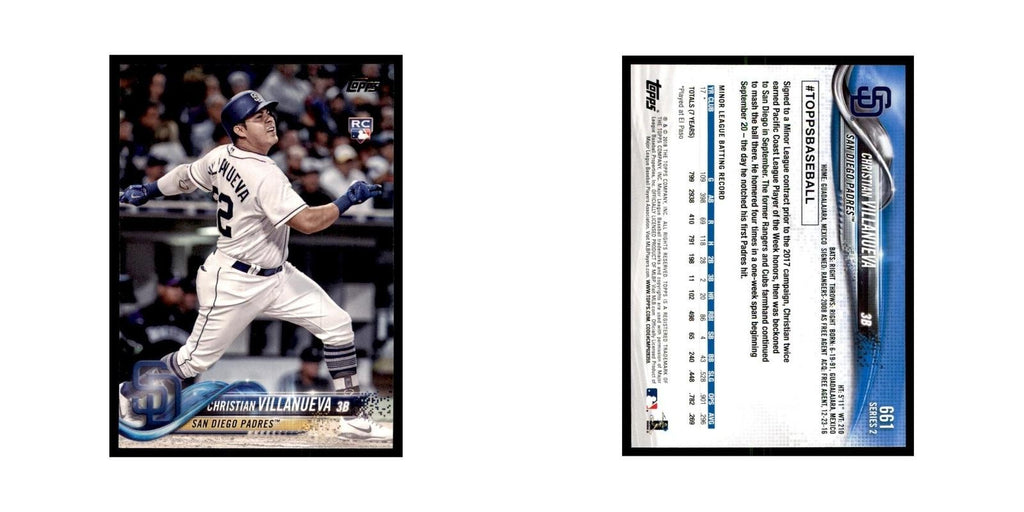 Christian Villanueva Rookie 2018 Topps #661 San Diego Padres Baseball Card NM