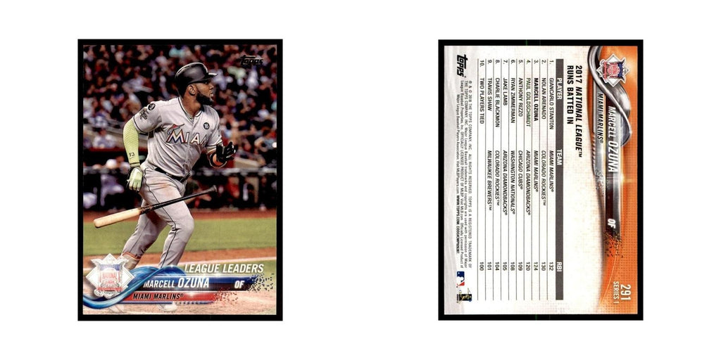 Marcell Ozuna 2018 Topps #291 Miami Marlins Baseball Card NM