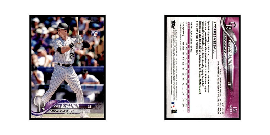 Ryan McMahon Rookie 2018 Topps #151 Colorado Rockies Baseball Card NM