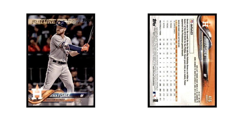 Derek Fisher 2018 Topps #416 Houston Astros Baseball Card NM