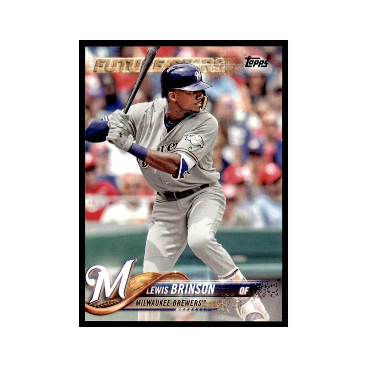Lewis Brinson 2018 Topps #296 Milwaukee Brewers Baseball Card NM