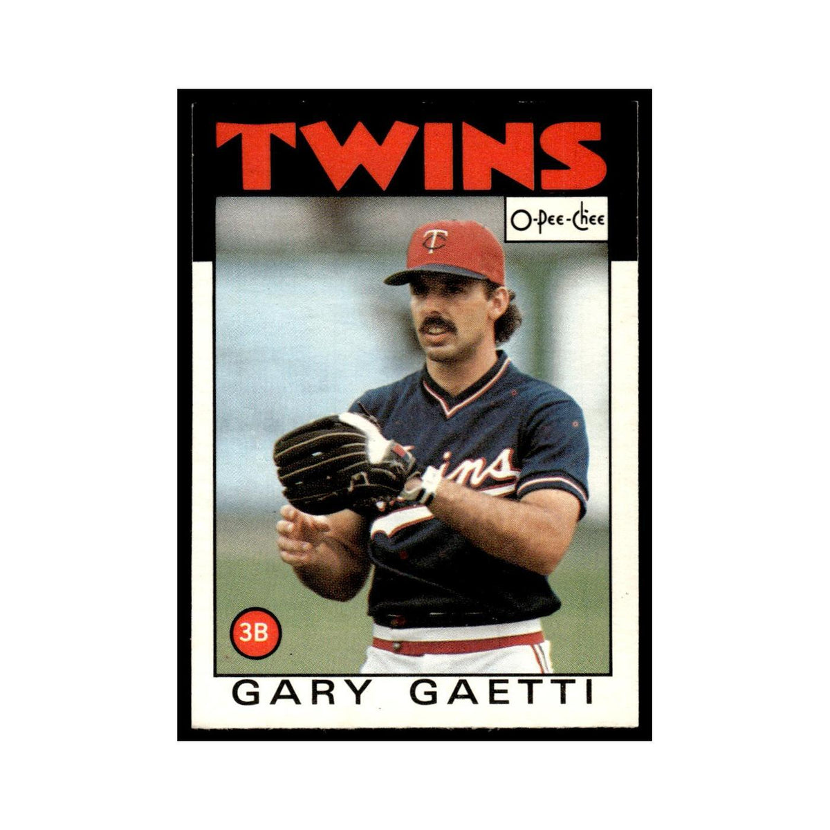 Gary Gaetti 1986 O-Pee-Chee #97 Minnesota Twins Baseball Card NM