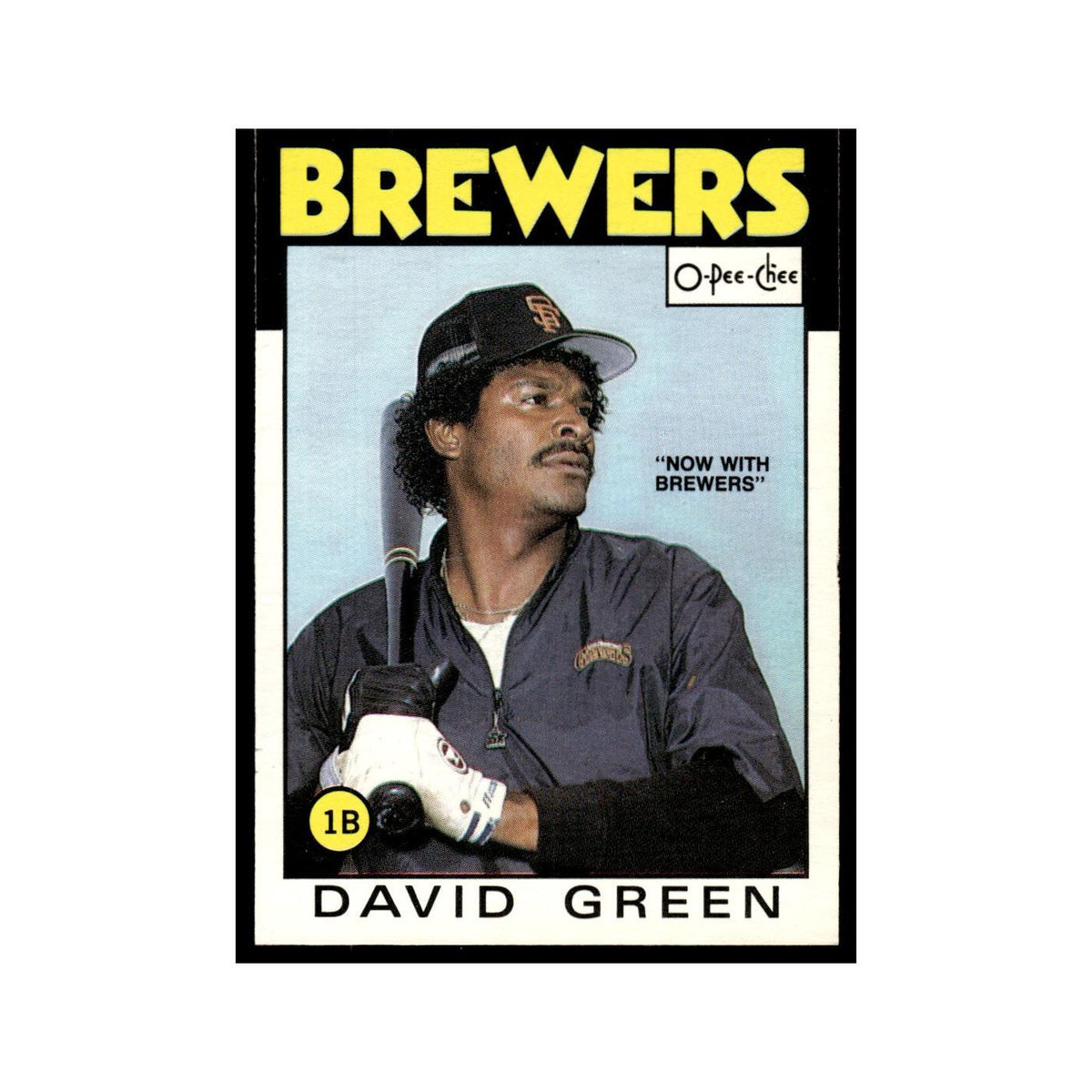 David Green 1986 O-Pee-Chee #122 Milwaukee Brewers Baseball Card NM