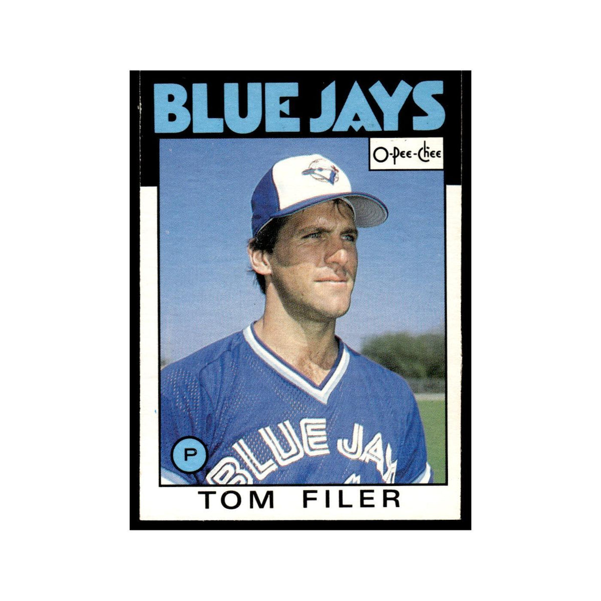 Tom Filer 1986 O-Pee-Chee #312 Toronto Blue Jays Baseball Card NM