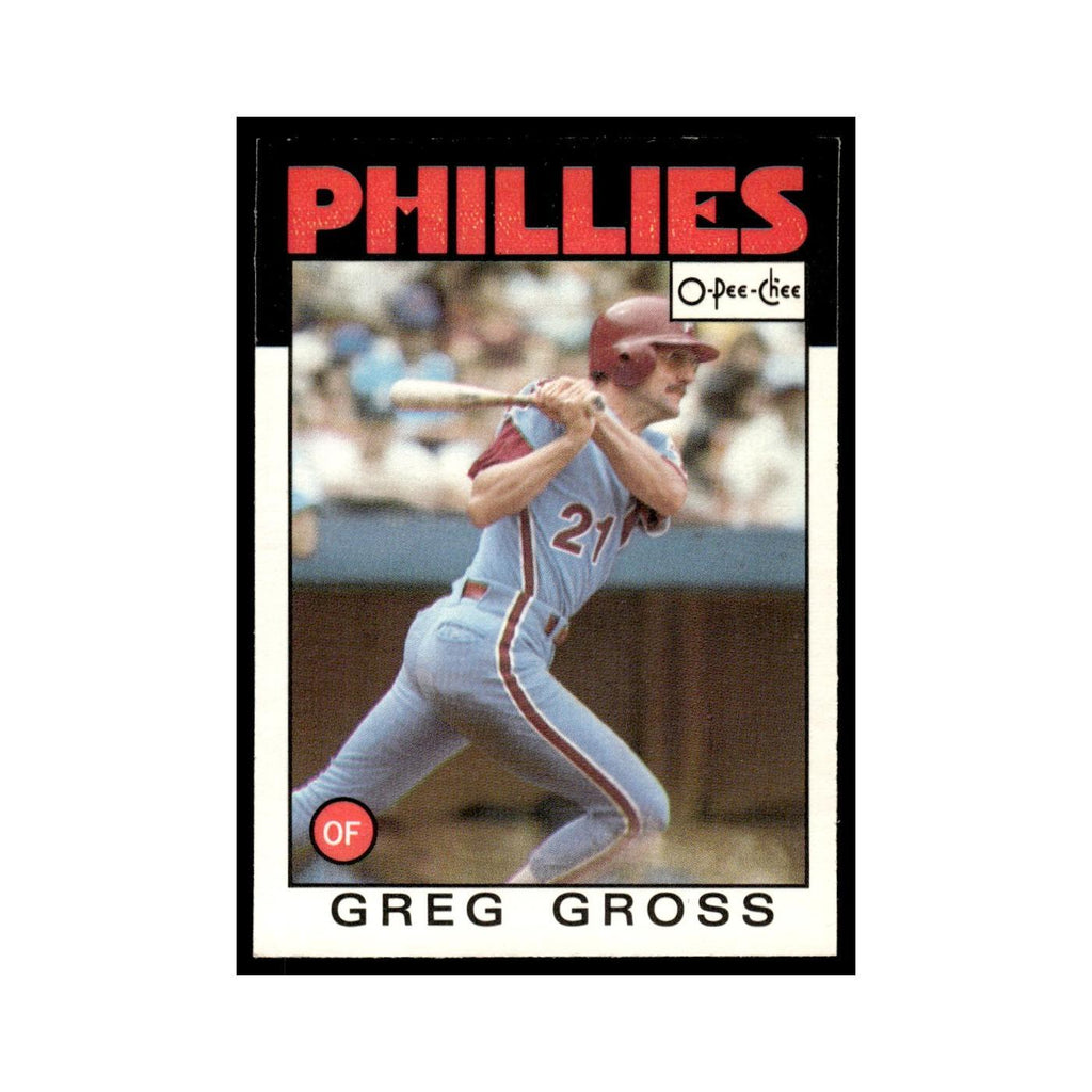 Greg Gross 1986 O-Pee-Chee #302 Philadelphia Phillies Baseball Card NM