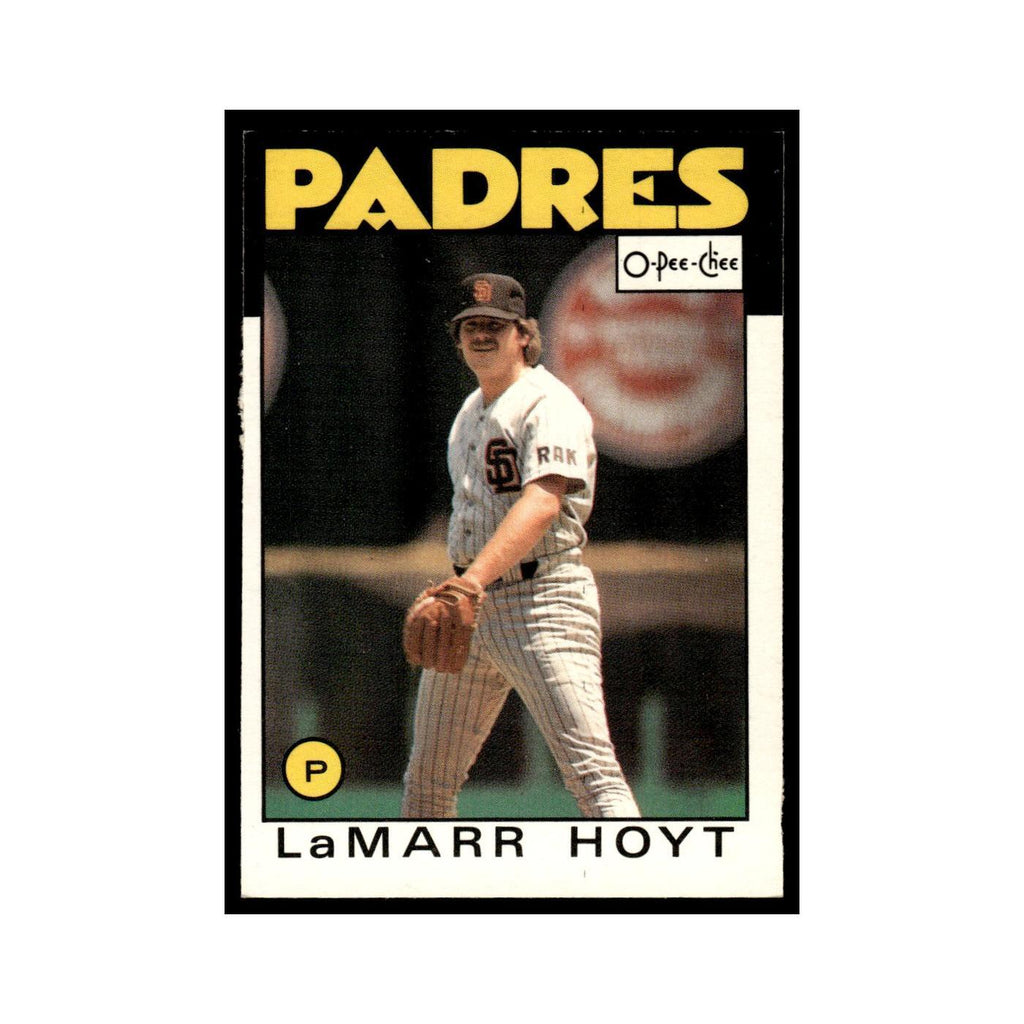 LaMarr Hoyt 1986 O-Pee-Chee #380 San Diego Padres Baseball Card NM