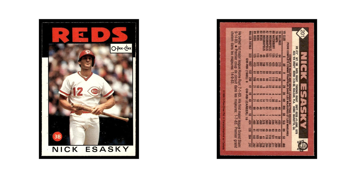 Nick Esasky 1986 O-Pee-Chee #201 Cincinnati Reds Baseball Card NM