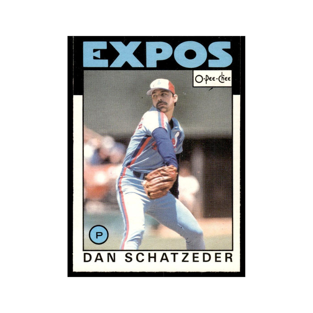 Dan Schatzeder 1986 O-Pee-Chee #324 Montreal Expos Baseball Card NM