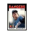 Dave Rozema 1986 O-Pee-Chee #208 Texas Rangers Baseball Card NM