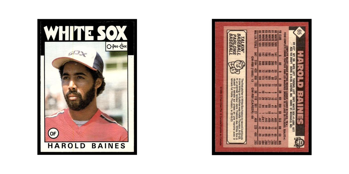 Harold Baines 1986 O-Pee-Chee #65 Chicago White Sox Baseball Card NM