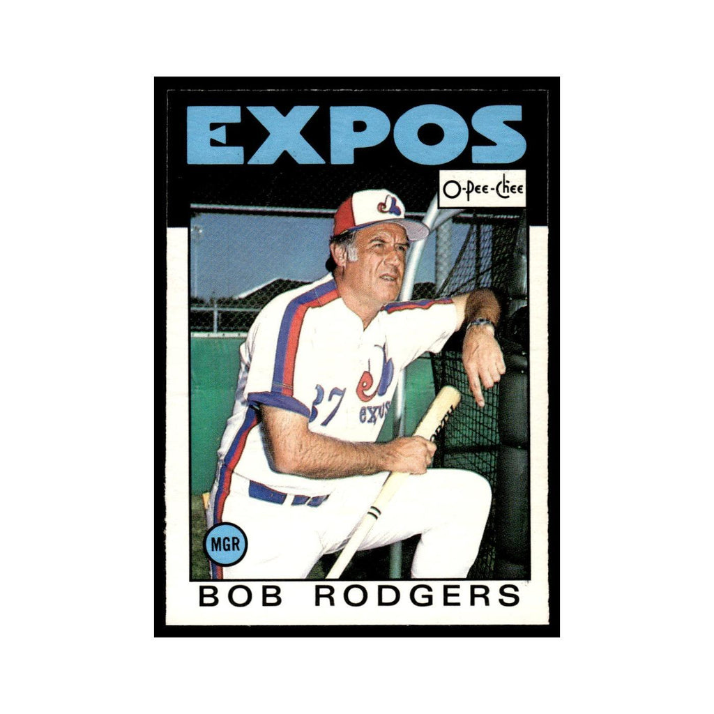 Bob Rodgers 1986 O-Pee-Chee #141 Montreal Expos Baseball Card NM