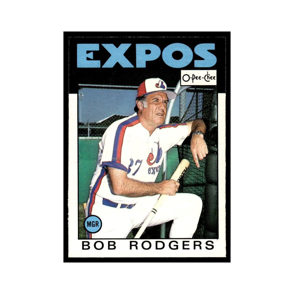 Bob Rodgers 1986 O-Pee-Chee #141 Montreal Expos Baseball Card NM