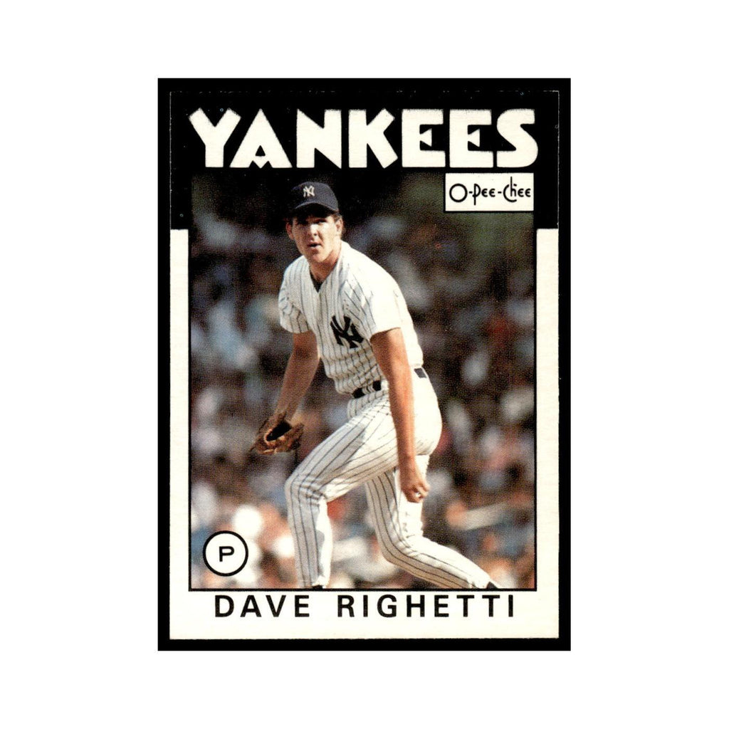 Dave Righetti 1986 O-Pee-Chee #34 New York Yankees Baseball Card NM