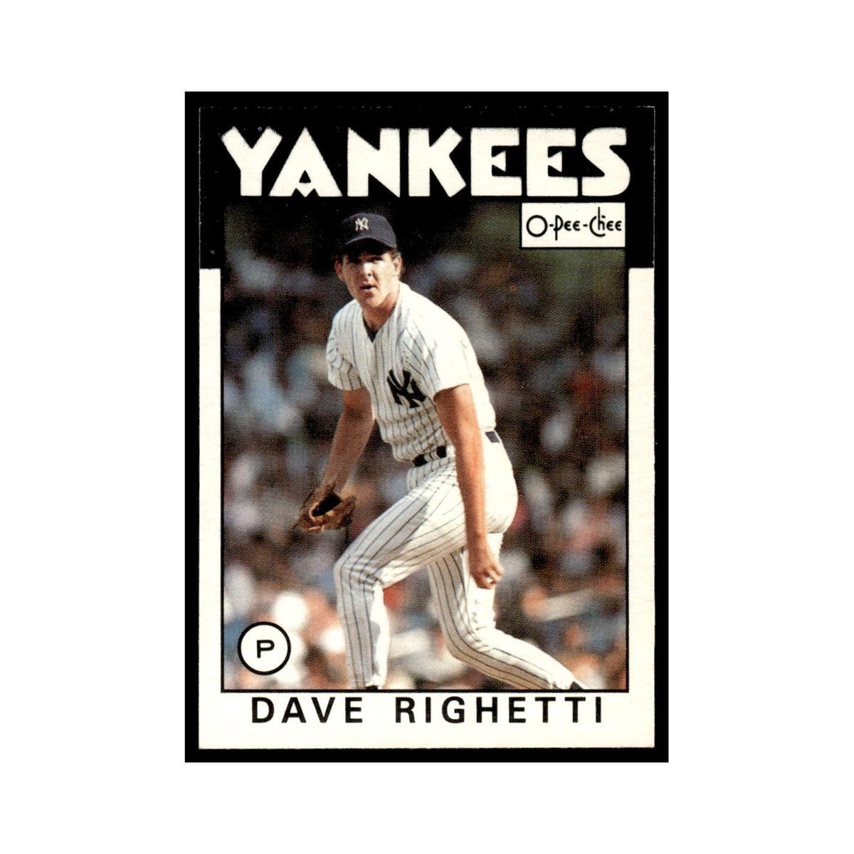 Dave Righetti 1986 O-Pee-Chee #34 New York Yankees Baseball Card NM