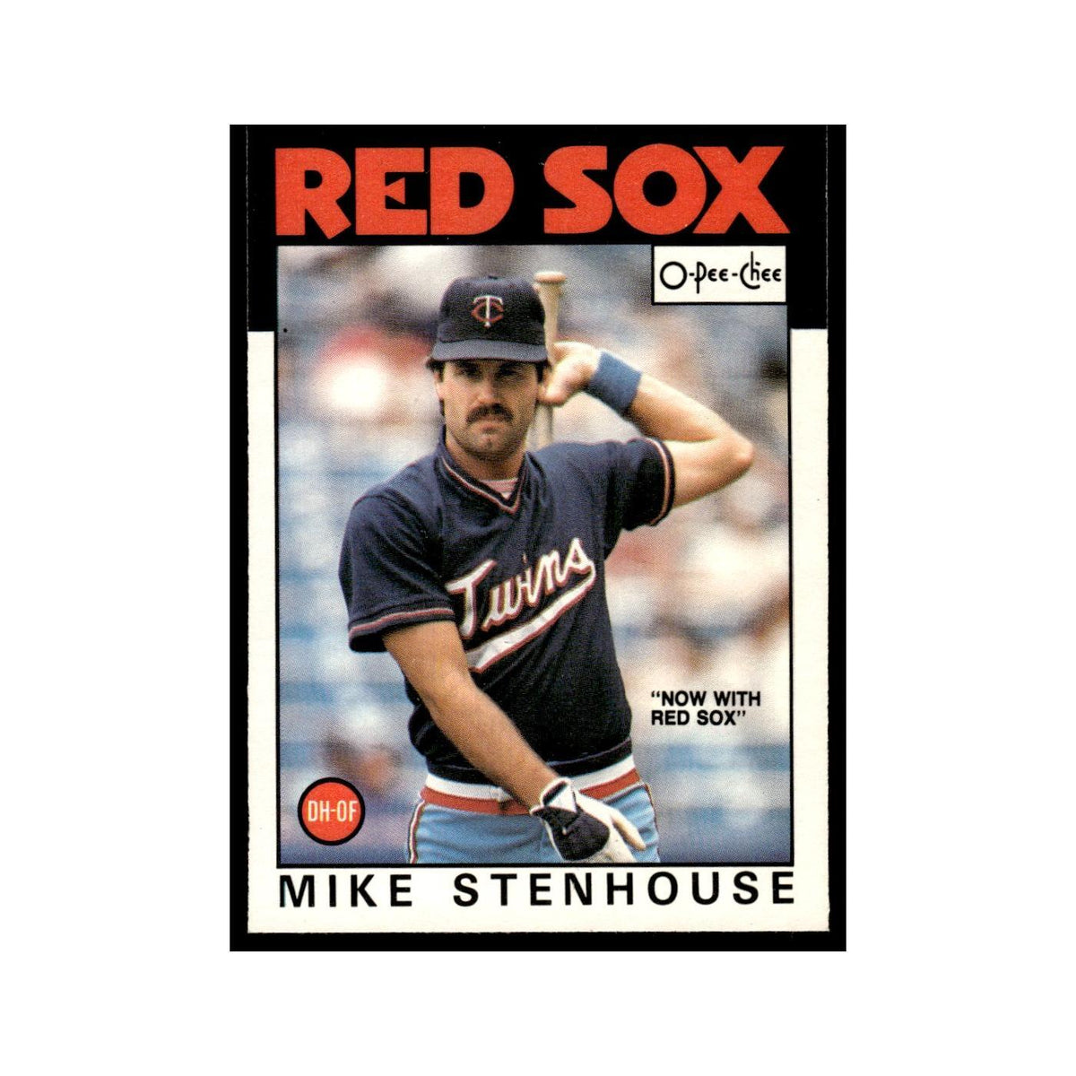 Mike Stenhouse 1986 O-Pee-Chee #17 Boston Red Sox Baseball Card NM