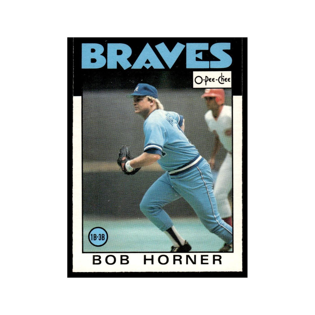 Bob Horner 1986 O-Pee-Chee #220 Atlanta Braves Baseball Card NM