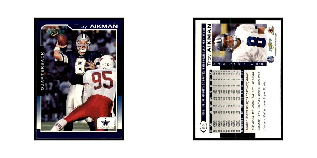 Troy Aikman 2000 Score #52 Football Cards Football Card NM