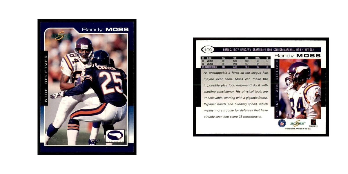 Randy Moss 2000 Score #109 Football Cards Football Card NM