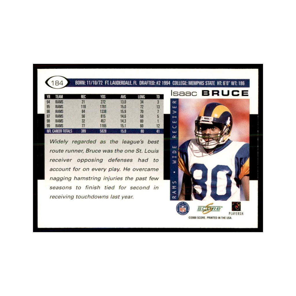Isaac Bruce 2000 Score #184 Football Cards Football Card NM