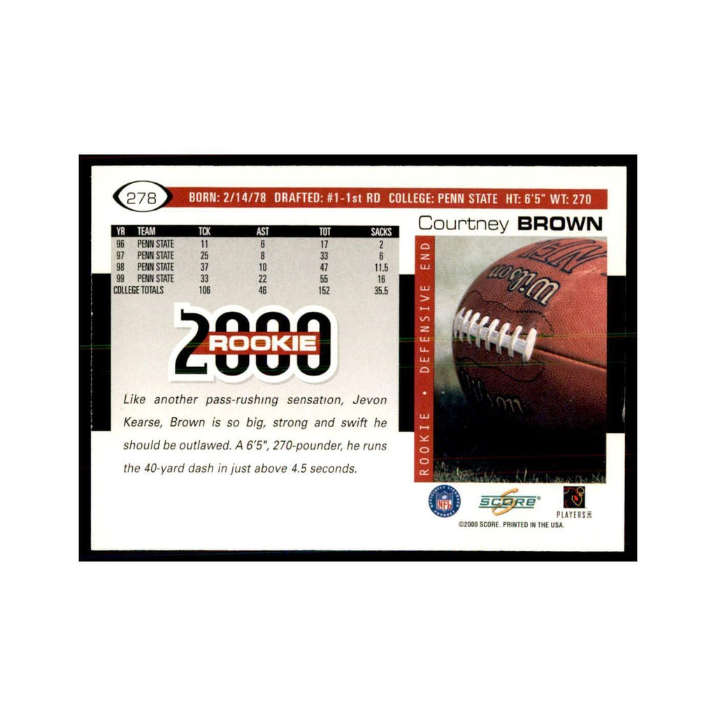 Courtney Brown Rookie 2000 Score #278 Football Cards Football Card NM