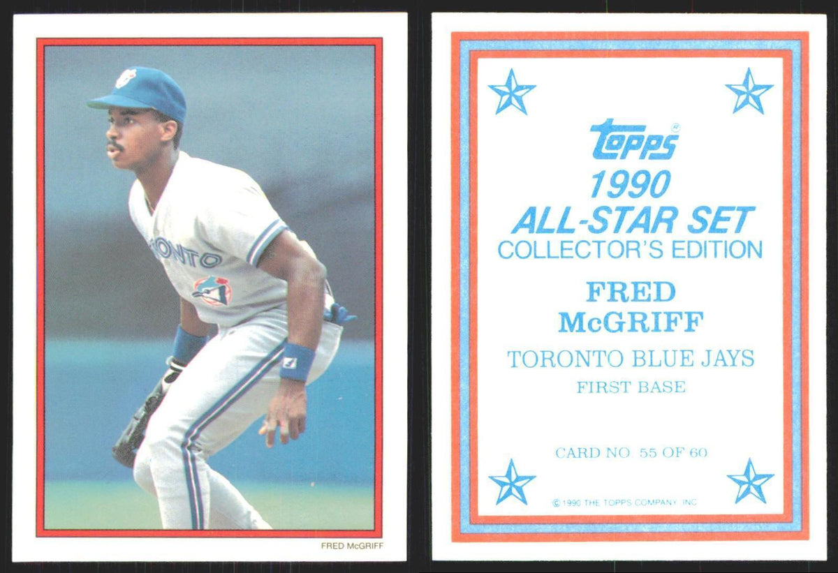 Fred McGriff 1990 Topps All Stars #55 Blue Jays Baseball Card NM