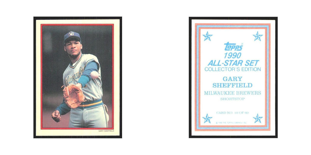 Gary Sheffield 1990 Topps All Stars #10 Brewers Baseball Card NM