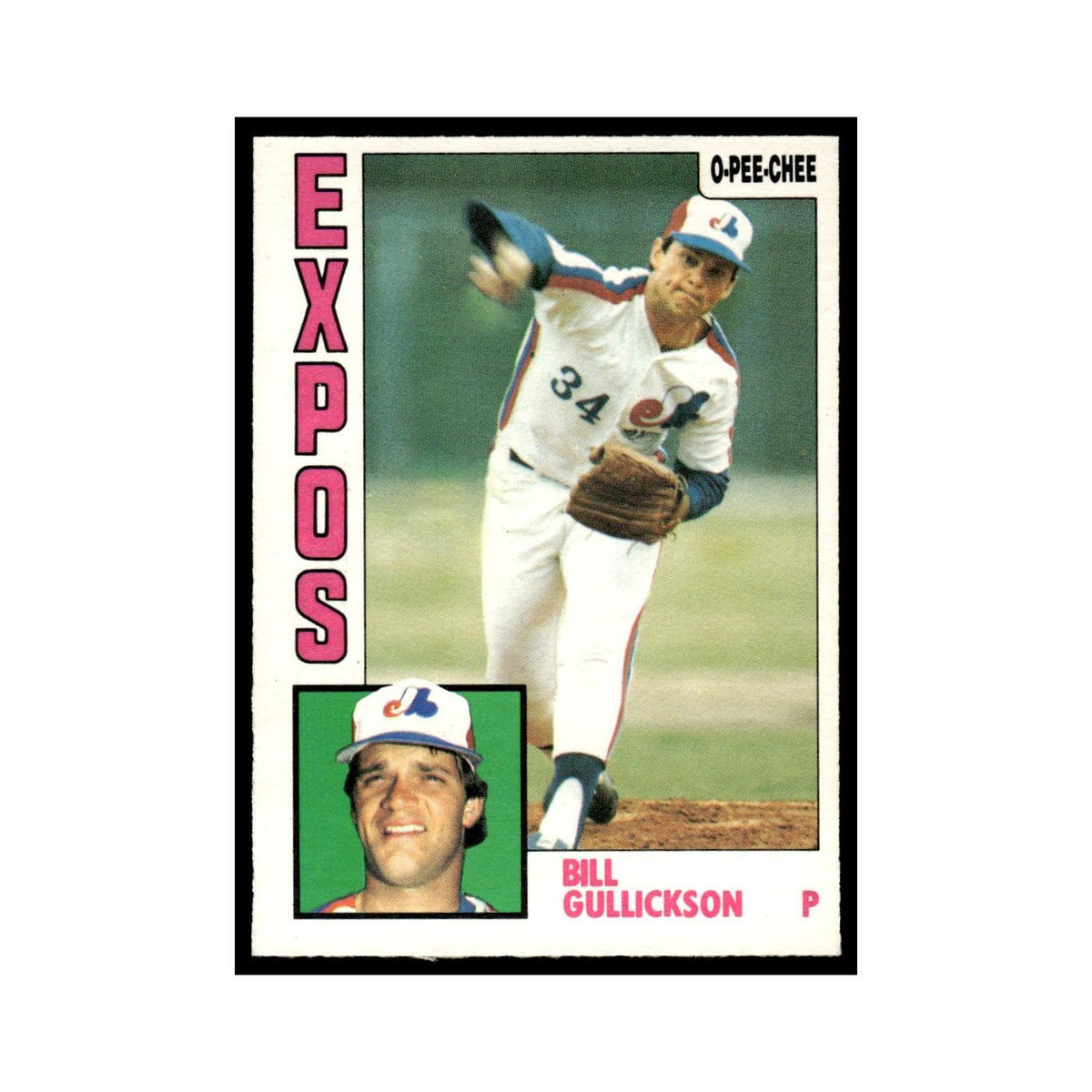 Bill Gullickson 1984 O-Pee-Chee #318 Montreal Expos Baseball Card EX
