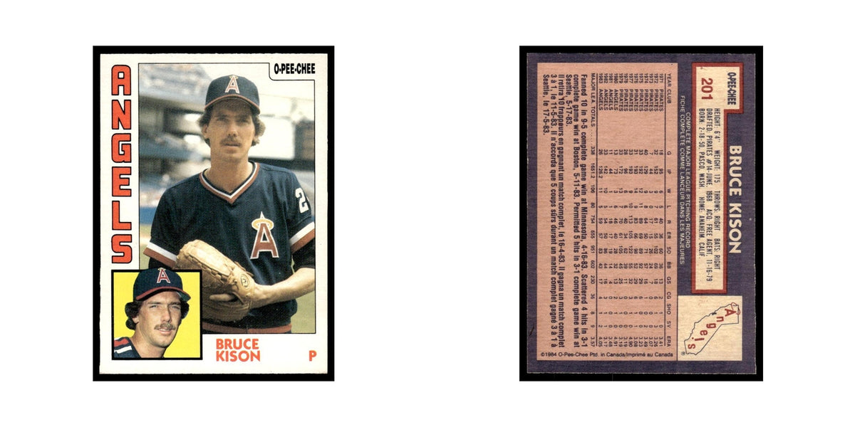 Bruce Kison 1984 O-Pee-Chee #201 California Angels Baseball Card EX