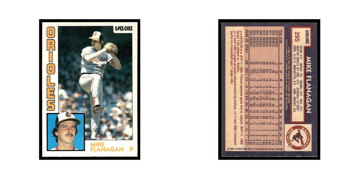 Mike Flanagan 1984 O-Pee-Chee #295 Baltimore Orioles Baseball Card EX
