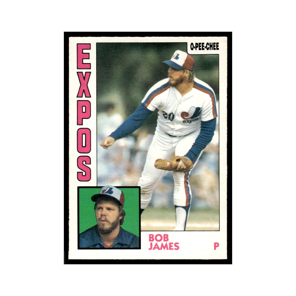Bob James Rookie 1984 O-Pee-Chee #336 Montreal Expos Baseball Card EX
