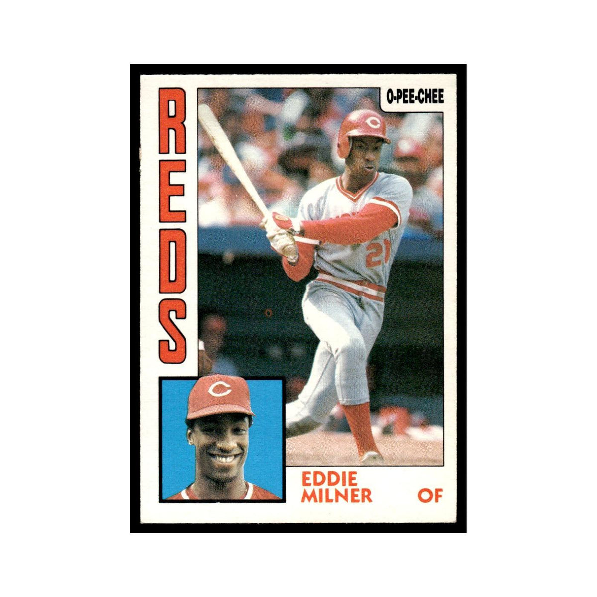 Eddie Milner 1984 O-Pee-Chee #34 Cincinnati Reds Baseball Card EX