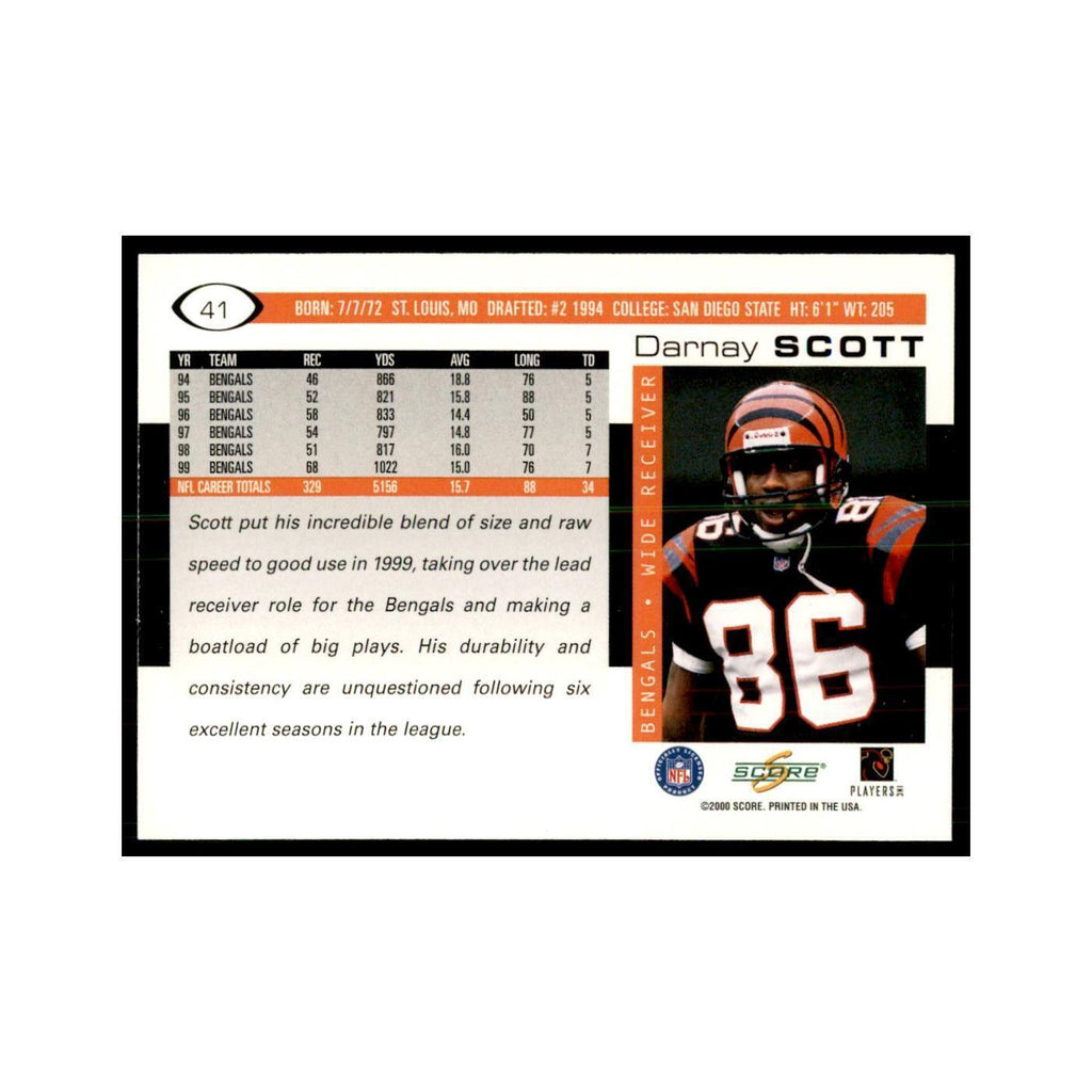 Darnay Scott 2000 Score #41 Football Cards Football Card NM