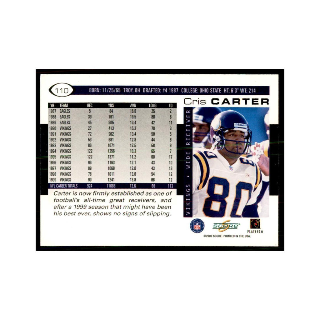 Cris Carter 2000 Score #110 Football Cards Football Card NM