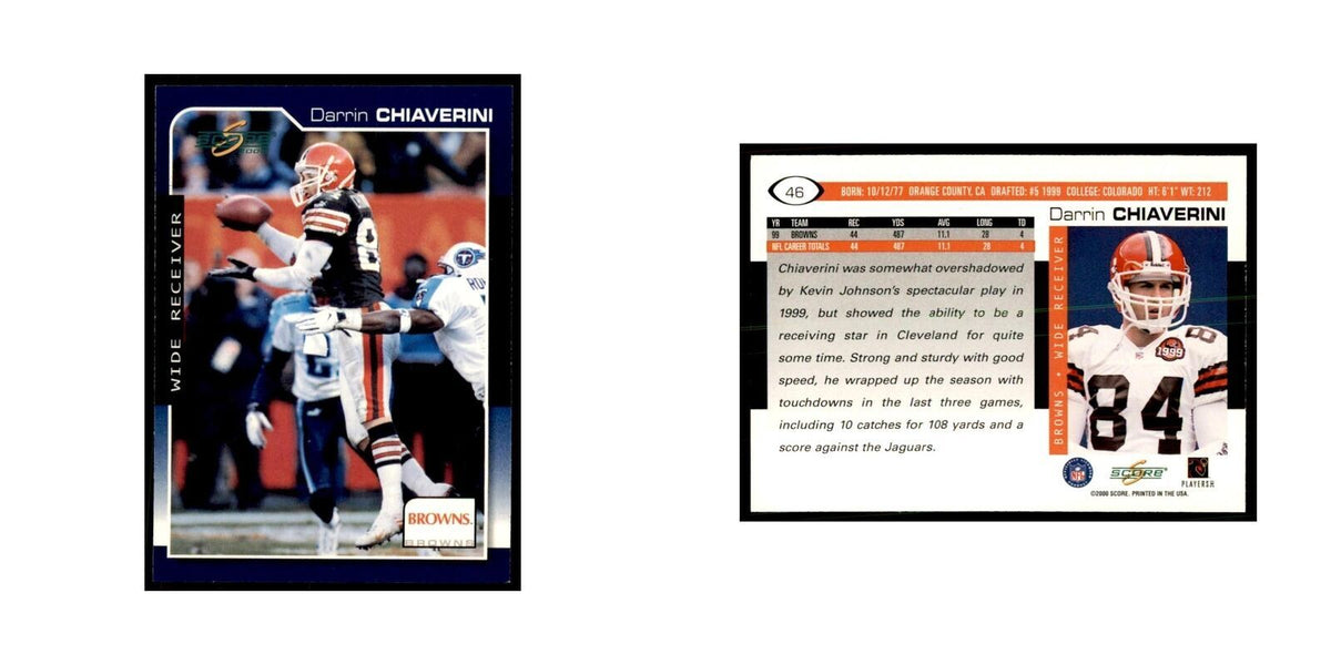 Darrin Chiaverini 2000 Score #46 Football Cards Football Card NM