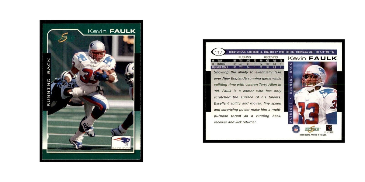 Kevin Faulk 2000 Score #117 Football Cards Football Card NM