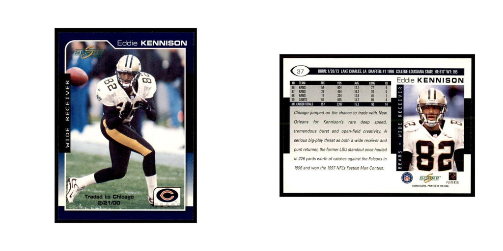 Eddie Kennison 2000 Score #37 Football Cards Football Card NM