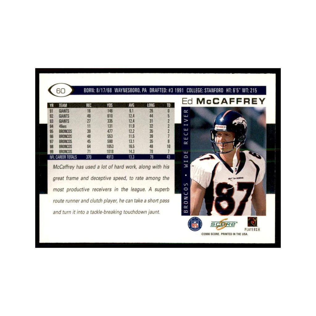 Ed McCaffrey 2000 Score #60 Football Cards Football Card NM