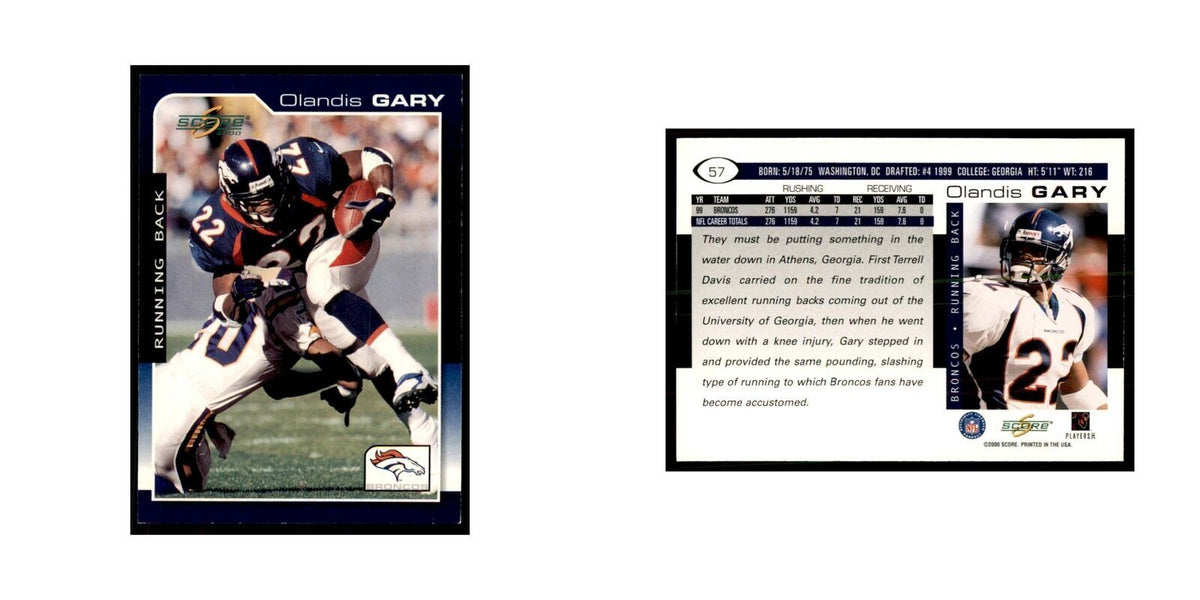 Olandis Gary 2000 Score #57 Football Cards Football Card NM